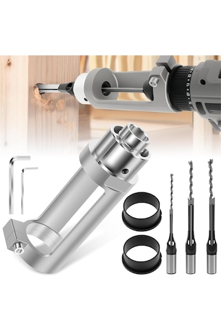 Xurunkeji Matkap Uçlu Kare Delik Matkap Ucu Adaptörü, Kesme Aparatı, Delik Matkabı Sabitleme Tutucu, Ahşap İşleme İçin Elektrikli Alet
