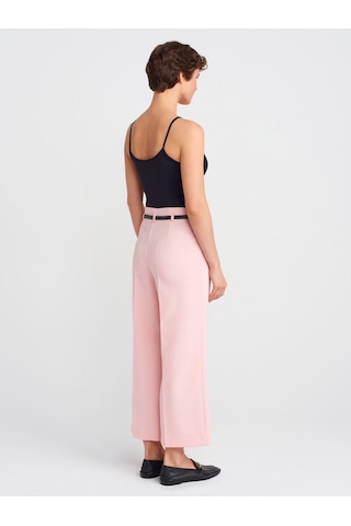 Dilvin 71616 Kemerli Culotte Pantolon-pembe Pembe