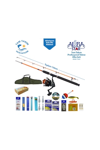 Albastar Tam Takım Profesyonel Tekne Olta Seti Tts003 150 CM-Standart