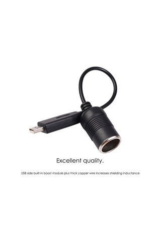 Castleofangels Usb 5v - 12v Araç Çakmak Soketi Güç Dişi Dönüştürücü Adaptör Kablosu