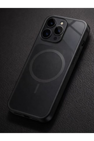 Ag Glass Apple Uyumlu iPhone 17 Pro Max Telefon Kılıfı Siyah