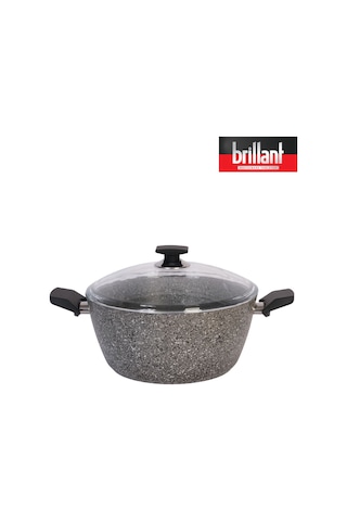 Brillant Lüks Granit Derin Tencere 26 Cm Yanmaz  Yapışmaz Tencere