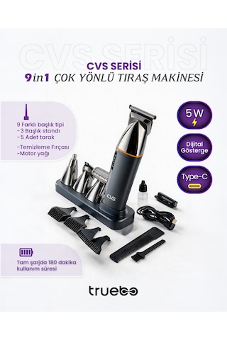 Cvs Truebo Serisi 9 İn 1 Tüm Vücut Tıraş Makinesi