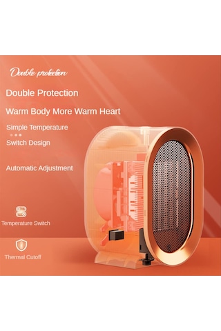 Mufunye Taşınabilir Seramik Ptc Isıtıcı - 1200w Hızlı Isıtma, Ev Ve Ofis İçin Masaüstü Isıtıcı