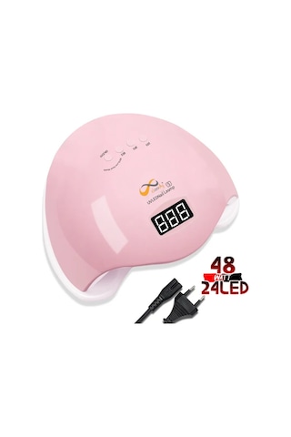 Cloody 48 Watt 24 Led Uv Led Kalıcı Oje Protez Tırnak Kurutucu Pembe
