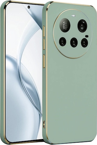 Xiaomi Mi 15 Ultra Kılıf Volet Silikon - Açık Yeşil Düz Renkli