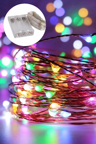 Aklow Pilli Dekoratif Peri Led Işık 3 Metre Rgb Gaming Aydınlatma Çoklu Renk