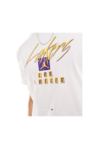 Nike Los Angeles Lakers Courtside Statement Edition Erkek Jordan Nba Max90 Tişörtü Beyaz