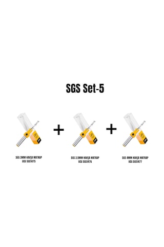 Sgs Set-5 Havşa Matkap Ucu 3 Mm+3,5 Mm+4 Mm