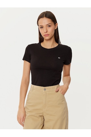 Tommy Hilfiger Tommy Hılfıger Kadın T-shırt Dw0dw20459-bds SIYAH