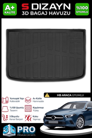 S-dizayn Mercedes A Serisi W176 Hb 3d Pro Bagaj Havuzu 2013-2018 A+ Kalite
