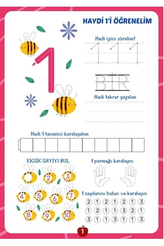 Okul Öncesi Sayılar Yaz-sil Kitabı Türkçe-ingilizce