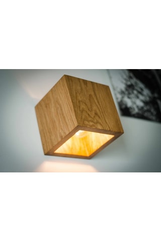 Decarthuma Yansıtma Tasarım Çift Yön Ahşap Salon Duvar Aplik Meşe