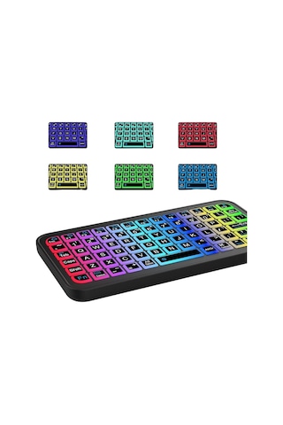 Northcity Rgb Işıklı Kablosuz Mini Klavye - 10mm İnce Gövde, Bluetooth 5.2