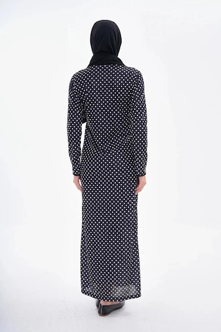 Puantiyeli Yandan Bağlamalı Namaz Elbisesi-21008 Gül Kurusu