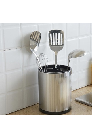 Venturemart Çatallık Tutucu Paslanmaz Çelik Bölme Sofra Depolama Silp Yuvarlak 3 Yuvası Için Sofra Depola