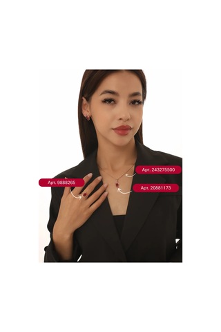 Serebranyj Dom Kırmızı Taşlı Gümüş 925 Küpe 9888308 Altın