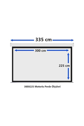 Dualtech 300x225 150" Motorlu Kumandalı Projeksiyon Perdesi 4k Ultra Hd Sinema Perdesi