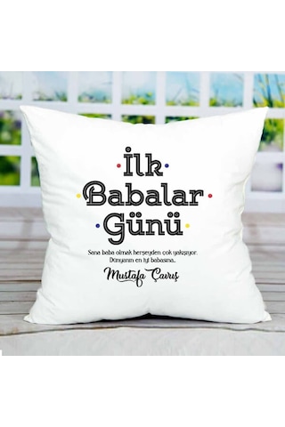 İlk Babalar Günü Si Mesajlı Yastık