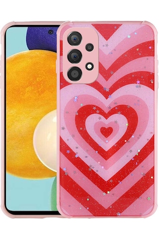 Zore Galaxy Uyumlu A33 5g Kılıf Simli Desenli Kamera Korumalı Parlak Msra Popy Kapak - Papatya Papatya
