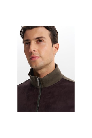 AR-MA Arma Erkek Regular Fit Selanik Kumaş Dik Yaka Fleto Cepli Basic Sweatshirt Kazak K30324698502 Haki