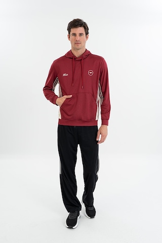 Maraton Boxy Erkek Kapüşonlu Bordo Sweatshirt Bordo