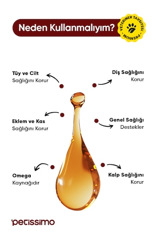 Petissimo Care Kedi Ve Köpekler İçin Balık Yağı - Omega 3-6 İçerikli Tüy Ve Genel Sağlık  - 200 Ml