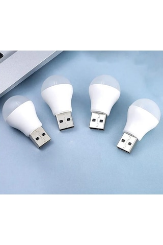 4 Adet Ampul Tasarım Taşınabilir Mini Usb Led Işık Lamba