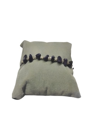 Doğal Taş Bileklik Yıldız Taşı Bileklik Ayarlanabilir İpli Siyah Yaldız Taş Kristalize Kırık Taş Şifalı Bileklik Siyah