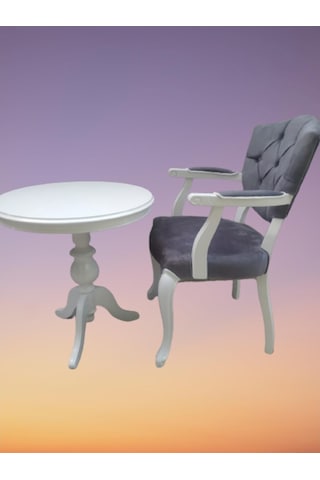 Bengimobilya Fiskos-Berjer Sandalye Kelebek Model Parlak Beyaz Babyface Kapito (495733693) Lila