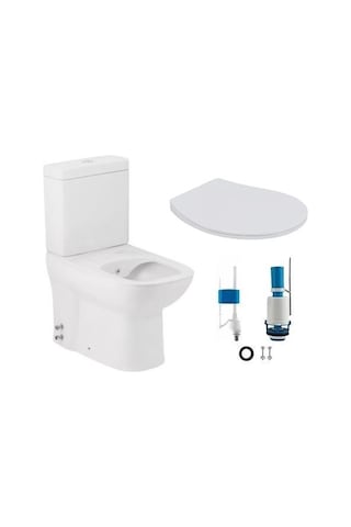 Seramiksan Volcano Duvara Sıfır Klozet + Smartslim Yavaş Kapak + VitrA İç Takım Set