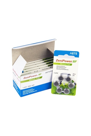 Zenipower MF A675 1.45 V İşitme Cihazı Pili 6 x 10'lu