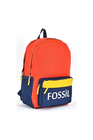 Fossil Unisex Çok Gözlü Günlük Seyahat Okul Sırt Çantası Turuncu 9504