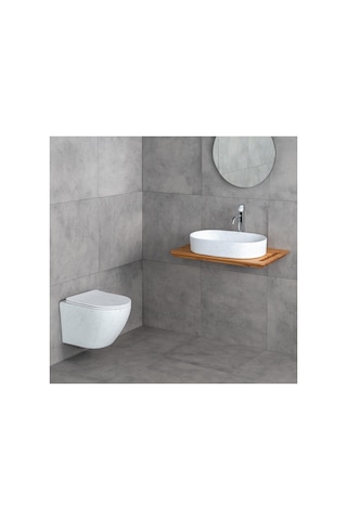 Tezgahüstü Lavabo Mat Beyaz Mermer E-w1202m8 Beyaz