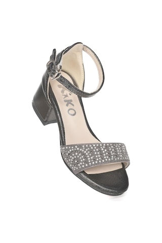 Kiko Kids Heidi Vakko Günlük Kız Çocuk 3 Cm Topuk Sandalet Ayakkabı Platin Platin
