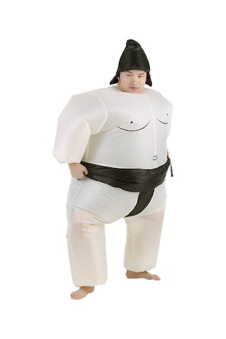 Hfambition Çocuklar İçin Japon Stili Sumo Şişme Kostüm - Halloween Cosplay Prop 1.2-1.45m Çok Renkli