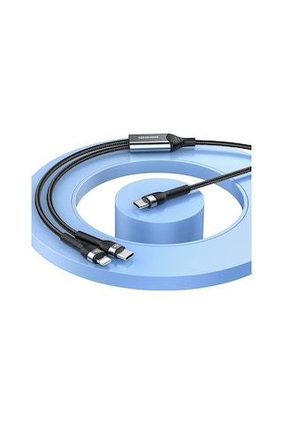 Recci RTC-T16 Apple iPhone Uyumlu Pd Şarj Kablo 2 İn 1 65w Pd Hızlı Şarj Lightning/type-c To Type-c Pd Kablo 1.2m