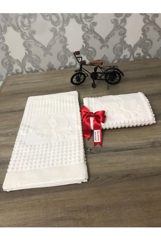 Banyo Ayak Havlusu 2'li Krem