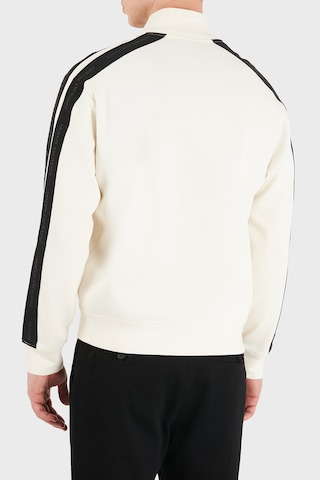 Armani Exchange Pamuk Karışımlı Dik Yaka Fermuarlı Sweat Erkek Sweat Xm003144 Af13047 U0007 Kırık Beyaz