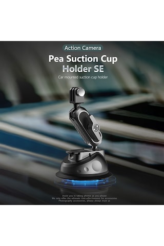 Teltree Araç Süngerli Tutucu, 360 Döner İki Toplu Tasarım, Telefon/gopro/ınsta360/mirrorless Kamera Uyumlu, 1/4" Adaptör Ve Telefon Klipsi Plastik