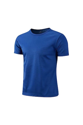 Gri Spor Fitness T-shirt Erkek Yaz Örgü Serin Koşu Hafif Çabuk Kuruyan Kısa Kollu L-3xl