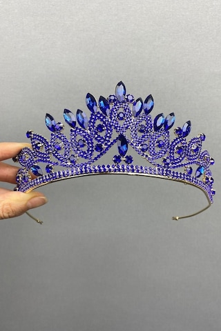 FdayAksesuar Saç Aksesuarı Lilya Gelin Kına Tacı Ve Küpe Seti FRDY31681