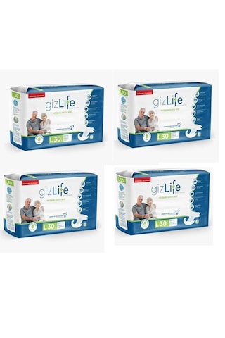 Giz Life Bel Bantlı Yetişkin Hasta Bezi L 4 x 30'lu