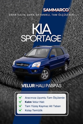 Kia Sportage 2007 Halı Paspas Velur Paspas Kumaş Paspas Oto Paspas