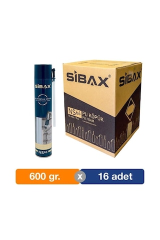 Sibax Ns66 Poliüretan Dolgu Köpüğü - Montaj Köpük 600 Gr. - 16'lı