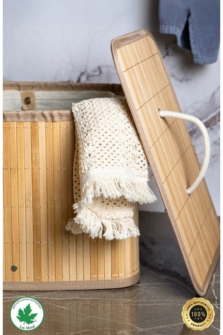 Dikdörtgen Kirli Sepeti Bambu Bambu