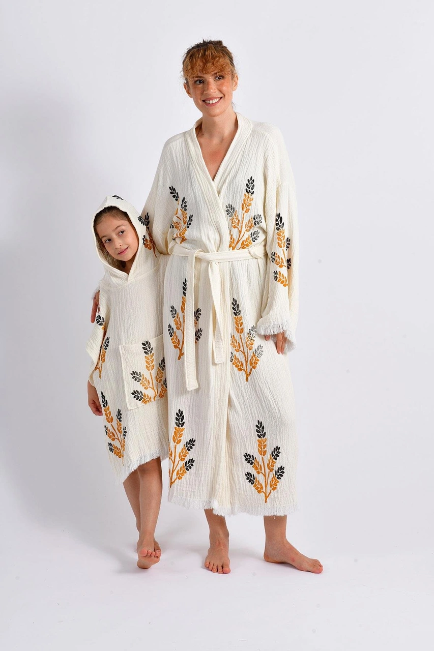 Brandsmithshop Golden Wheat Anne Çocuk Kimono Panço Çok Renkli