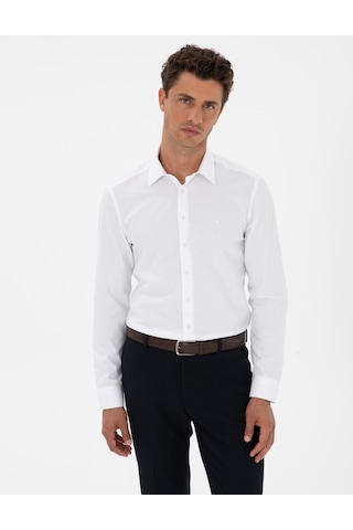 Pierre Cardin Erkek Beyaz Gömlek Desenli 50312330-vr013 Beyaz