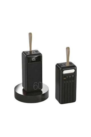 Powerbank 60.000 Mah Taşınabilir Şarj Hızlı El Fenerli Dijital Göstergeli Diğer