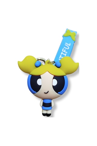 Powerpuff Girls Blossom Premium 3d Figürlü Bilek Kayışlı Anahtarlık - 1 Adet